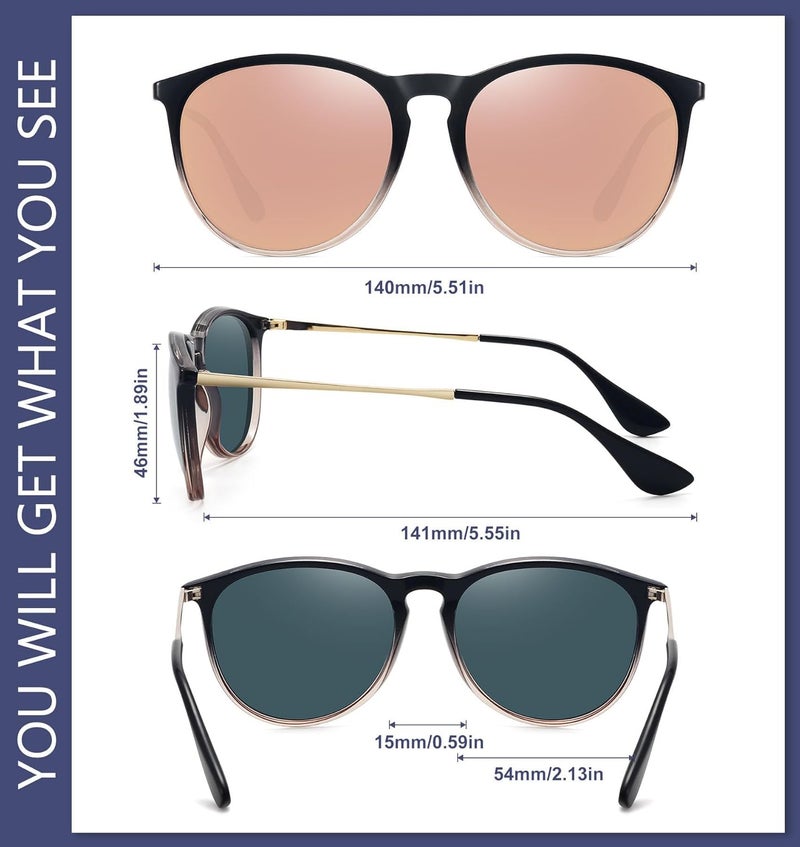 WOWSUN Retro sunglasses womens 2024 trendy round classic glasses - Image 5